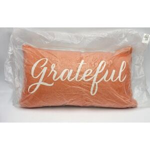 Decorative Orange Grateful Throw Accent Sofa Decor Bed Chair Pillow